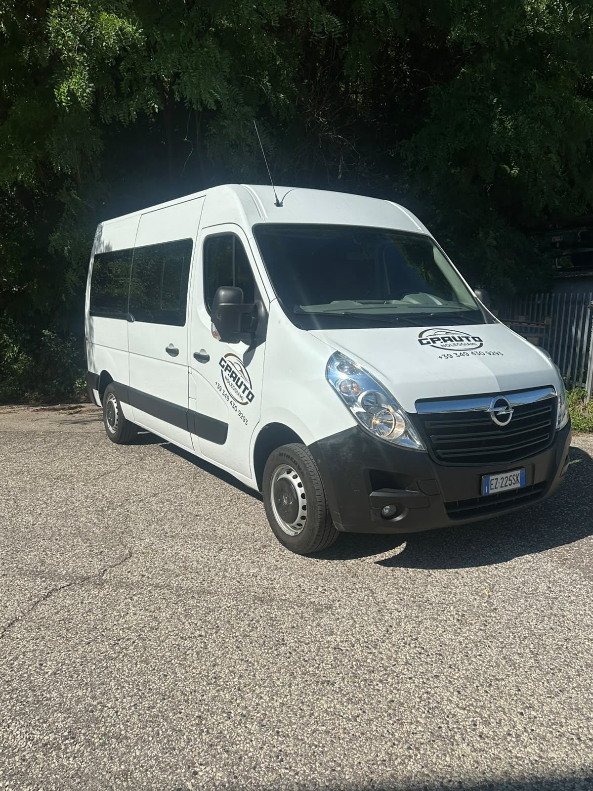 Interni del minibus 9 posti GP Viaggi con conducente